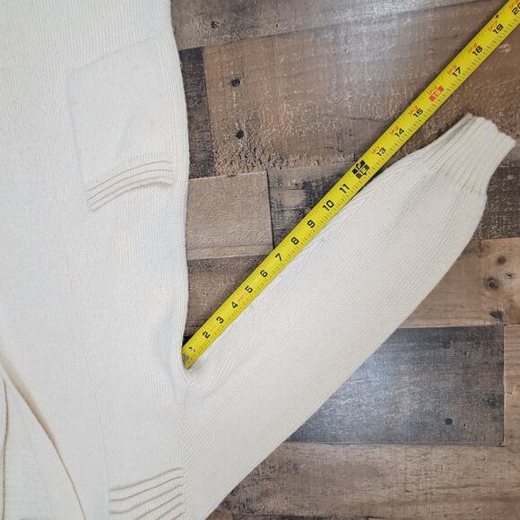 Peruvian Link Alpaca Collection Open Front Cardigan Sweater Heavy White One Size - Picture 16 of 16